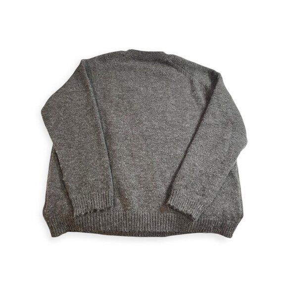 brandy melville dark gray wool relaxed fit oversized sweater winter grandpa - Picture 3 of 6